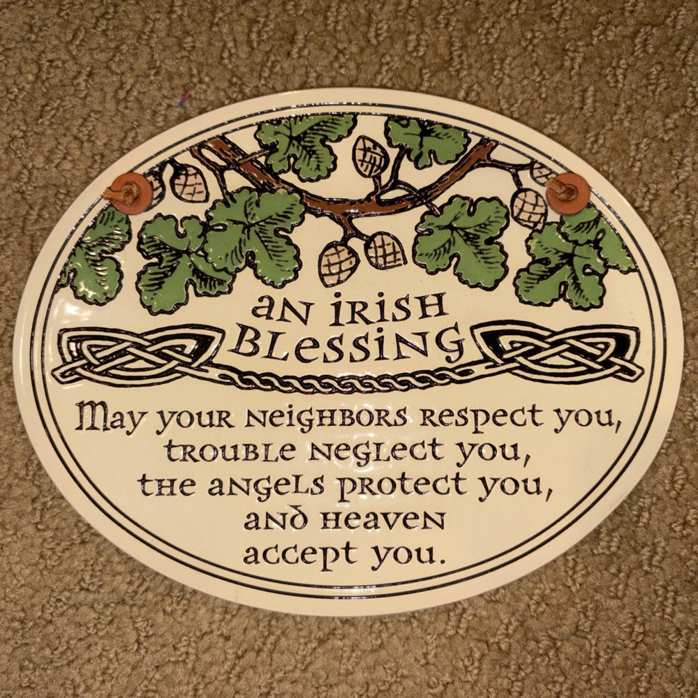 An Irish Blessing Oval Wall Plaque - Michael Macone - Spooner Creek Designs